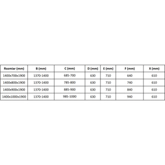 Mexen Apia sprchový kout 140x100, transp., zlatá + vanička, bílá 840-140-100-50-00-4010G