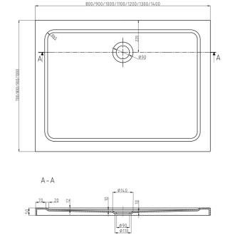 Mexen Apia sprchový kout 110x90, transp., černá + vanička, bílá 840-110-090-70-00-4010B