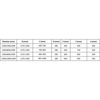 Mexen Apia sprchový kout 130x90, transp., černá + vanička, bílá 840-130-090-70-00-4010B