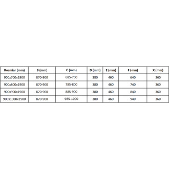 Mexen Apia sprchový kout 90x100, transp., černá + vanička, černá 840-090-100-70-00-4070B