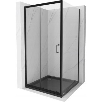 Mexen Apia sprchový kout 100x100 cm, černá + vanička, černá 840-100-100-70-00-4070B