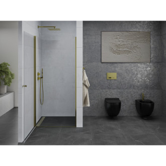 Mexen Pretoria sprchové dveře 90 cm, průhledné, zlaté - 852-090-000-50-00
