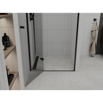 Mexen Roma Sprchové dveře pantové 70 cm, průhledné, černé - 854-070-000-70-00