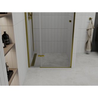 Mexen Roma sprchové dveře 80 cm, průhledné, zlaté - 854-080-000-50-00
