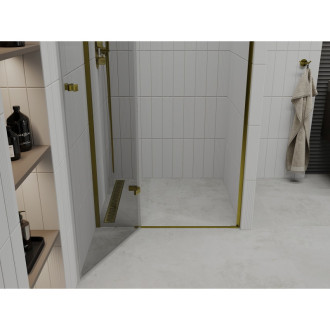 Mexen Roma sprchové dveře 80 cm, průhledné, zlaté - 854-080-000-50-00