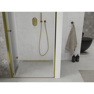MEXEN LIMA sprchové dveře zalamovací 90x190 cm 6mm, zlatá-čiré 856-090-000-50-00
