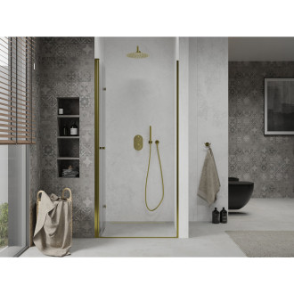 MEXEN LIMA sprchové dveře zalamovací 100x190 cm 6mm, zlatá-čiré 856-100-000-50-00