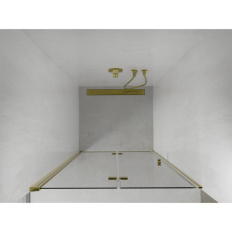 MEXEN LIMA sprchové dveře zalamovací 100x190 cm 6mm, zlatá-čiré 856-100-000-50-00