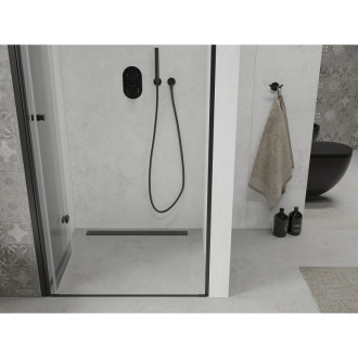MEXEN LIMA sprchové dveře zalamovací 100x190 cm 6mm, černá-čiré 856-100-000-70-00