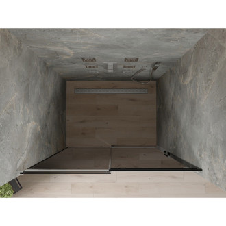 MEXEN OMEGA sprchové dveře 100x190 cm 8 mm chrom-kouřové 825-100-000-01-40