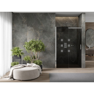 MEXEN OMEGA sprchové dveře 130x190 cm 8 mm chrom-kouřové 825-130-000-01-40