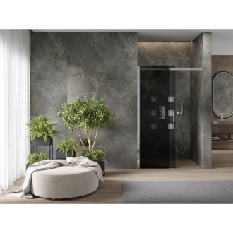 MEXEN OMEGA sprchové dveře 130x190 cm 8 mm chrom-kouřové 825-130-000-01-40