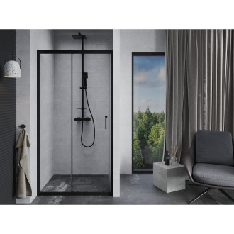 MEXEN APIA sprchové dveře 95x190 cm 5mm, černá-čiré 845-095-000-70-00
