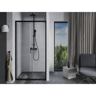MEXEN APIA sprchové dveře 95x190 cm 5mm, černá-čiré 845-095-000-70-00