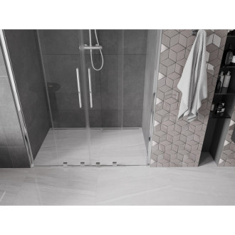 Mexen Velar Duo posuvné sprchové dveře 140 cm, transparentní, chrom - 871-140-000-02-01