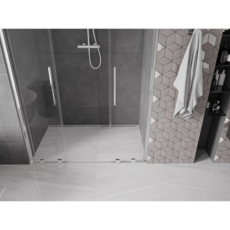 Mexen Velar Duo posuvné sprchové dveře 140 cm, transparentní, chrom - 871-140-000-02-01