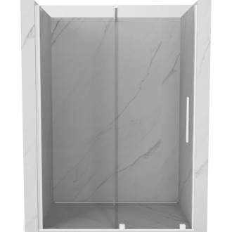 Mexen Velar posuvné sprchové dveře 140 cm, průhledné, bílé - 871-140-000-01-20
