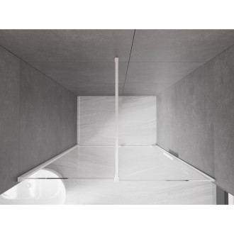 Mexen Velar posuvné sprchové dveře 160 cm, transparentní, bílé - 871-160-000-01-20