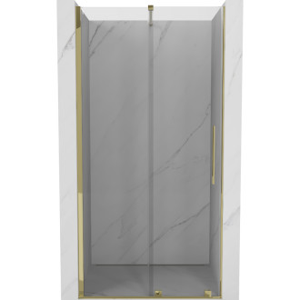 Mexen Velar posuvné sprchové dveře 90 cm, průhledné, zlaté - 871-090-000-01-50