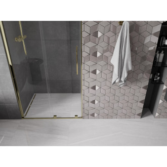 Mexen Velar posuvné sprchové dveře 110 cm, průhledné, zlaté - 871-110-000-01-50
