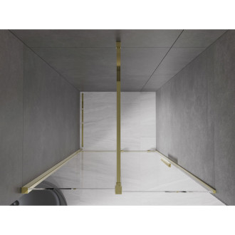 Mexen Velar posuvné sprchové dveře 120 cm, průhledné, zlaté - 871-120-000-01-50