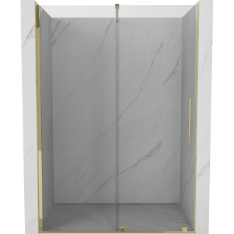 Mexen Velar posuvné sprchové dveře 130 cm, průhledné, zlaté - 871-130-000-01-50