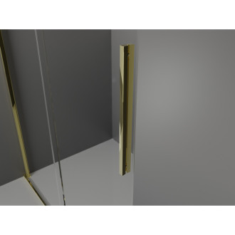 Mexen Velar posuvné sprchové dveře 140 cm, průhledné, zlaté - 871-140-000-01-50