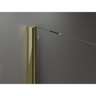 Mexen Velar posuvné sprchové dveře 150 cm, průhledné, zlaté - 871-150-000-01-50