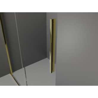 Mexen Velar posuvné sprchové dveře 150 cm, průhledné, zlaté - 871-150-000-01-50