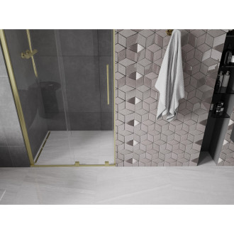 Mexen Velar posuvné sprchové dveře 120 cm, transparentní, broušené zlato 871-120-000-01-55