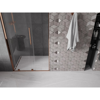 Mexen Velar posuvné sprchové dveře 120 cm, transparentní, růžové zlato - 871-120-000-01-60