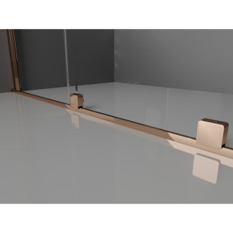 Mexen Velar posuvné sprchové dveře 140 cm, transparentní, růžové zlato - 871-140-000-01-60