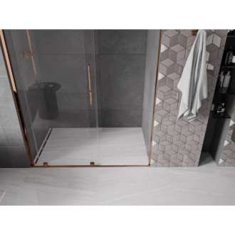 Mexen Velar posuvné sprchové dveře 160 cm, transparentní, růžové zlato - 871-160-000-01-60