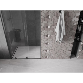 Mexen Velar posuvné sprchové dveře 100 cm, transparent, šedá kartáčovaný 871-100-000-01-66