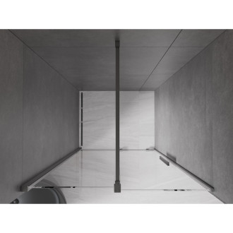 Mexen Velar posuvné sprchové dveře 100 cm, transparent, šedá kartáčovaný 871-100-000-01-66