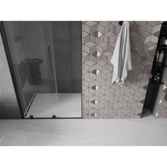 Mexen Velar posuvné sprchové dveře 90 cm, průhledné, černé - 871-090-000-01-70