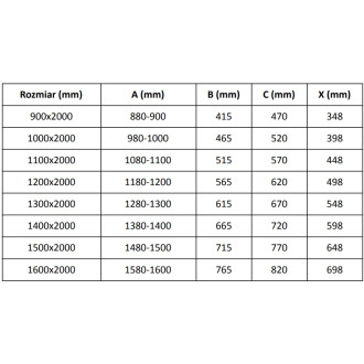 Mexen Velar posuvné sprchové dveře 100 cm, průhledné, černé - 871-100-000-01-70