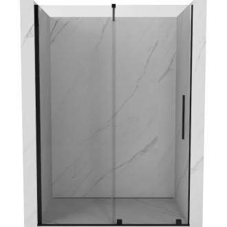 Mexen Velar posuvné sprchové dveře 140 cm, průhledné, černé - 871-140-000-01-70