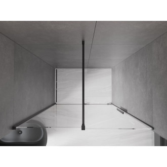 Mexen Velar posuvné sprchové dveře 140 cm, průhledné, černé - 871-140-000-01-70