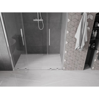 Mexen Velar Duo posuvné sprchové dveře 150 cm, transparentní, chrom - 871-150-000-02-01