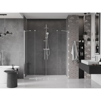 Mexen Velar Duo posuvné sprchové dveře 180 cm, transparentní, chrom - 871-180-000-02-01