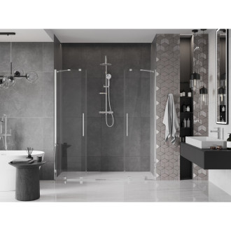 Mexen Velar Duo posuvné sprchové dveře 180 cm, transparentní, chrom - 871-180-000-02-01