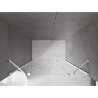 Mexen Velar Duo posuvné sprchové dveře 160 cm, transparentní, bílé - 871-160-000-02-20