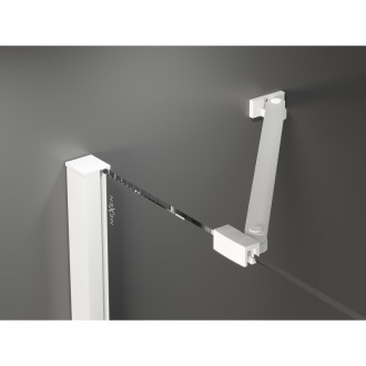 Mexen Velar Duo posuvné sprchové dveře 160 cm, transparentní, bílé - 871-160-000-02-20