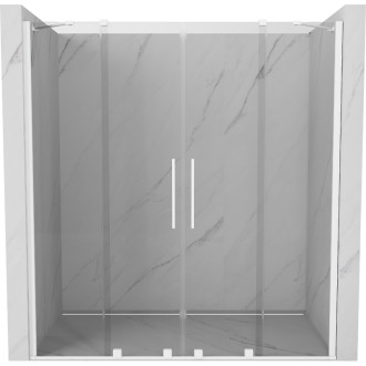 Mexen Velar Duo posuvné sprchové dveře 170 cm, transparentní, bílé - 871-170-000-02-20