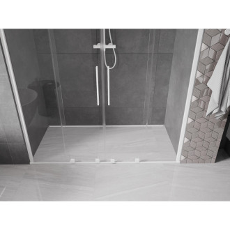Mexen Velar Duo posuvné sprchové dveře 200 cm, transparentní, bílé - 871-200-000-02-20