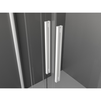 Mexen Velar Duo posuvné sprchové dveře 200 cm, transparentní, bílé - 871-200-000-02-20