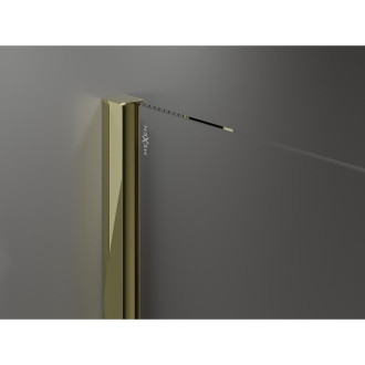 Mexen Velar Duo posuvné sprchové dveře 140 cm, průhledné, zlaté - 871-140-000-02-50
