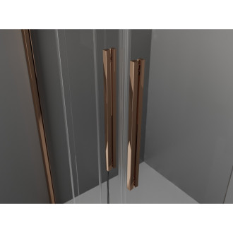 Mexen Velar Duo posuvné sprchové dveře 160 cm, transparent, růžové zlato 871-160-000-02-60