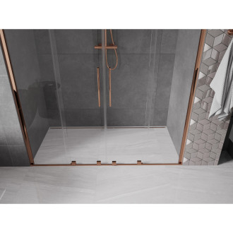 Mexen Velar Duo posuvné sprchové dveře 200 cm, transparent, růžové zlato 871-200-000-02-60